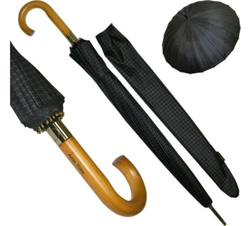 Зонт-трость Ame Yoke L65-24CH-2 черный