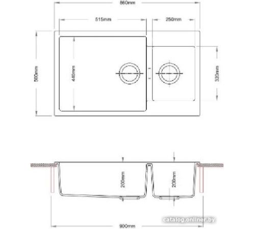 Кухонная мойка Longran Enigma ENG860.500 15 крома