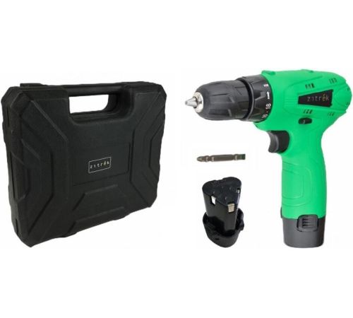 Дрель-шуруповерт Zitrek Green 12-Li 063-4072 с 2-мя АКБ, кейс