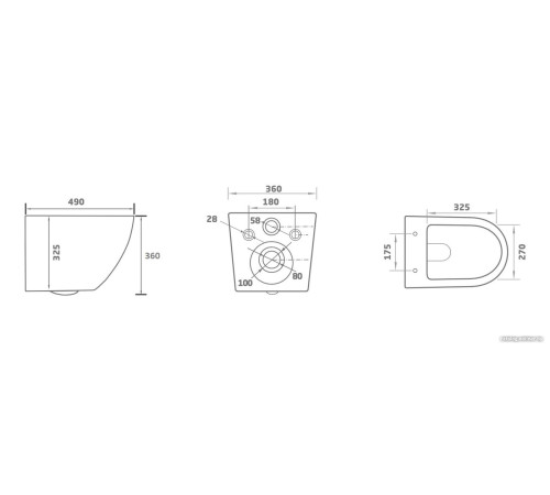 Унитаз подвесной Aquaceramika Pura AC010E