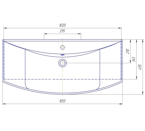 Умывальник Kirovit Стиль 1050 105.5x49.5