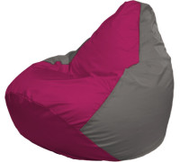 Кресло-мешок Flagman Груша Макси Г2.1-374 серый/фуксия
