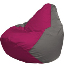 Кресло-мешок Flagman Груша Макси Г2.1-374 серый/фуксия