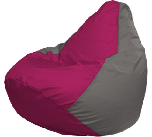 Кресло-мешок Flagman Груша Макси Г2.1-374 серый/фуксия