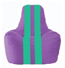 Кресло-мешок Flagman Спортинг С1.1-112 сиреневый/бирюзовый