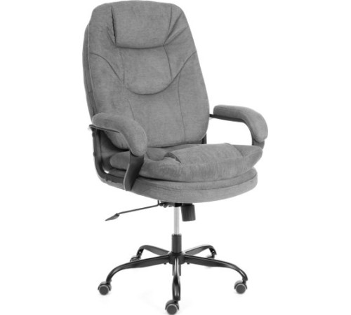 Офисное кресло TetChair Comfort Lux 22 metalBL ткань серый KUB 05