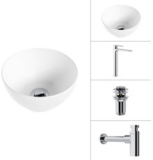 Умывальник Lauter 21601E + Reef 21CK8678C + сифон 21635CH + дон.клапан 21190CH хром