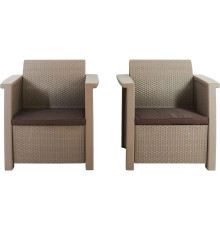 Обеденная группа Keter Toledo Duo 254010 капучино