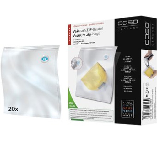 Пакеты вакуумные CASO ZIP 26x35 см 20шт