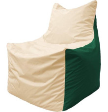 Кресло-мешок Flagman Фокс Ф2.1-137 слоновая кость/тёмно-зелёный