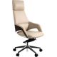 Офисное кресло Norden Шопен FK 0005-A Beige Leather кожа бежевая/алюминий