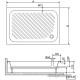 Душевой поддон RGW B/CL-S 80x120