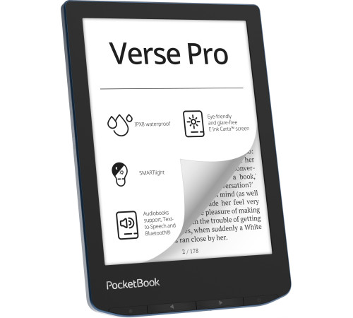 Электронная книга PocketBook A4 634 Verse Pro лазурный