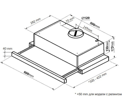 Кухонная вытяжка Korting KHP 6617 GW