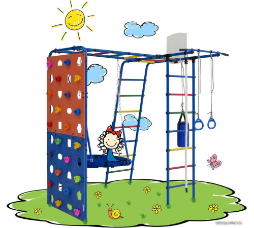 Детский спортивный комплекс Формула здоровья Street 2 салатовый/радуга