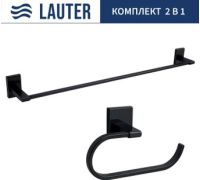 Набор для туалета Lauter 21SH8302 + 21SH9092 Matt Black, 2 предмета