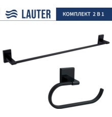 Набор для туалета Lauter 21SH8302 + 21SH9092 Matt Black, 2 предмета