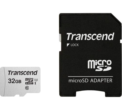 Карта памяти Transcend microSDHC 300S 32GB + адаптер