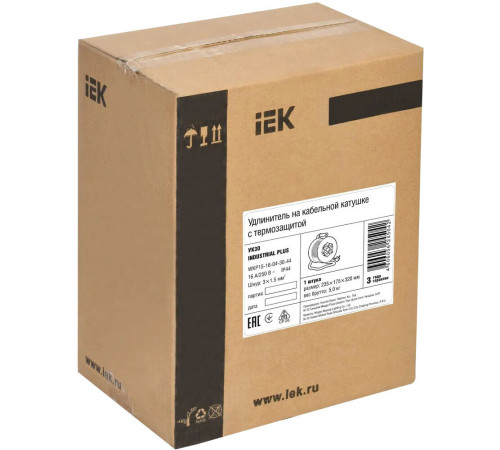 Удлинитель на катушке IEK WKP15-16-04-30-44 