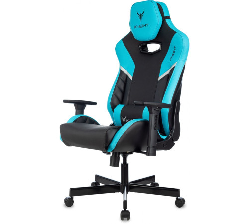Кресло Knight Thunder 5X черный/голубой
