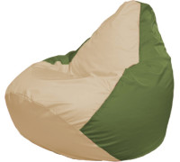 Кресло-мешок Flagman Груша Макси Г2.1-144 оливковый/бежевый