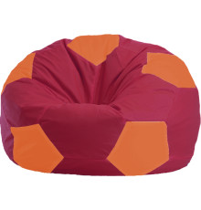Кресло-мешок Flagman Мяч Стандарт М1.1-307 бордовый/оранжевый