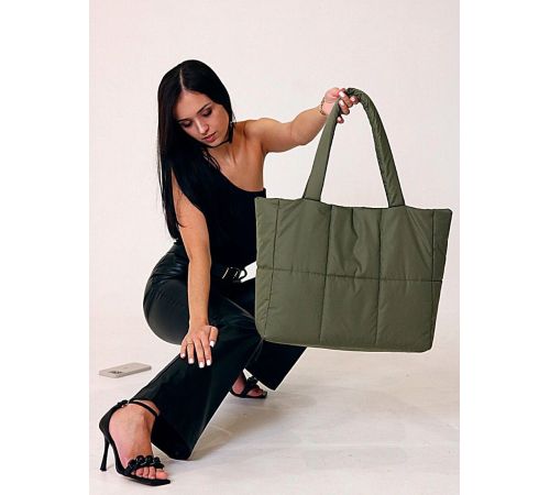 Женская сумка MT.style ТОУТ-1 из водоотталкивающей ткани хаки