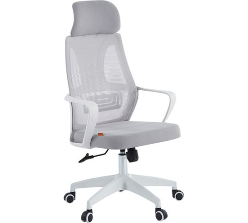 Офисное кресло CHAIRMAN CH636 ткань, белый пластик/светло-серый
