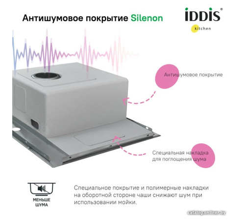 Кухонная мойка IDDIS Haze HAZ59SRi77