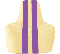 Кресло-мешок Flagman Спортинг С1.1-138 светло-бежевый/сиреневый