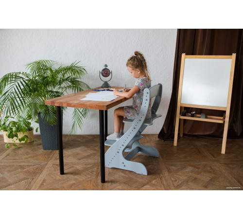 Растущий стул Друг Кузя Растущий Павлин серый