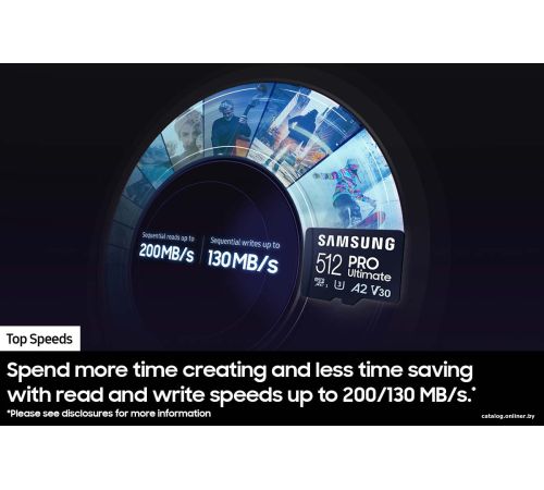 Карта памяти Samsung PRO Ultimate microSDXC 128GB с адаптером