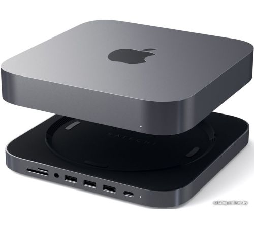 USB-хаб Satechi Aluminum Stand & Hub for Mac Mini ST-ABHFM серый