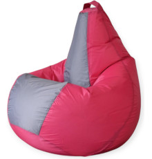 Кресло-мешок Mio Tesoro Груша Kombo XXL GF-130x85-FS фуксия/серый