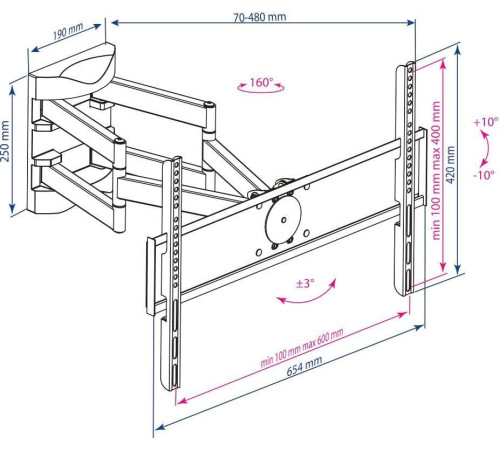 Кронштейн для телевизора Kromax ATLANTIS-55