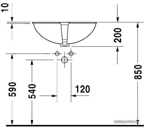 Умывальник Duravit Vero 0466510000
