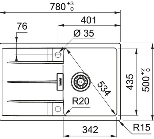 Кухонная мойка Franke Centro CNG 611/211-78 Fragranite 114.0639.683 белый