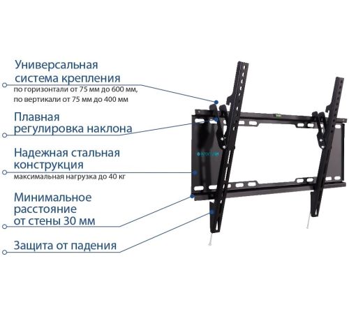 Кронштейн для телевизора Kromax IDEAL-102 черный