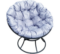 Кресло M-Group Папасан 12010409 черный/серая подушка