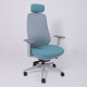 Офисное кресло AksHome Fenix светло-серый/бирюзовый/серый полиамид