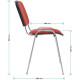 Офисный стул Helmi Изо HL-F01 359857 хром/ткань красная с черным