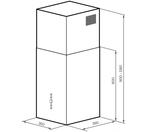 Кухонная вытяжка LEX Mono 400 нержавеющая сталь