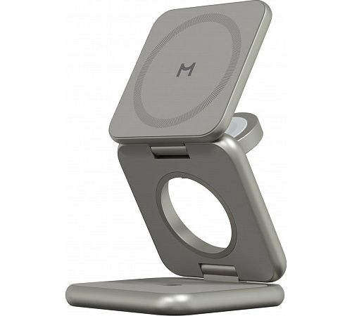 Беспроводное зарядное Magssory Fold Pro 3 в 1 WCH063 титановый