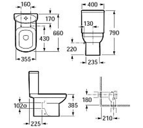 Унитаз напольный Roca Dama Senso 7342517000