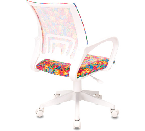 Компьютерное кресло Бюрократ Burokids 1W 1920557 мультиколор алфавит/пластик белый