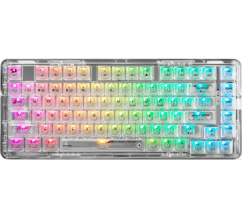 Клавиатура Redragon Elf Pro прозрачный/белый