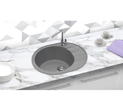 Кухонная мойка Berge BR-6201 графитовый матовый