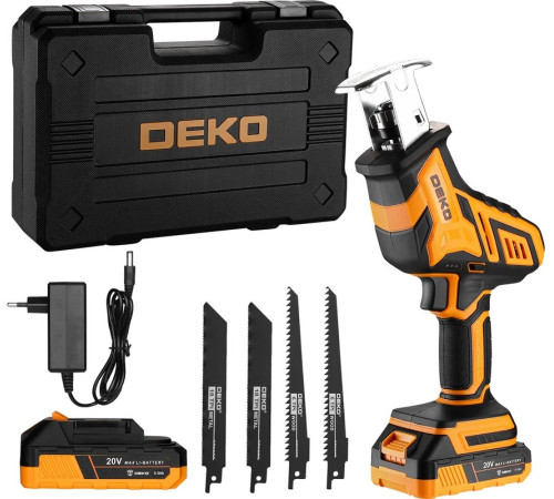 Сабельная пила Deko DKRS20 085-1070 с 2-мя АКБ, кейс