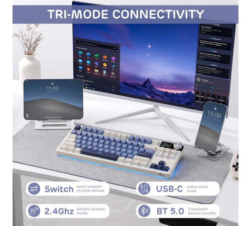 Клавиатура Royal Kludge S85 Horizon Blue RK Cloud