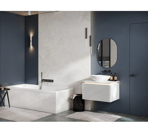 Умывальник Belux Дубай Д-480 18, белый матовый/Solid Surface